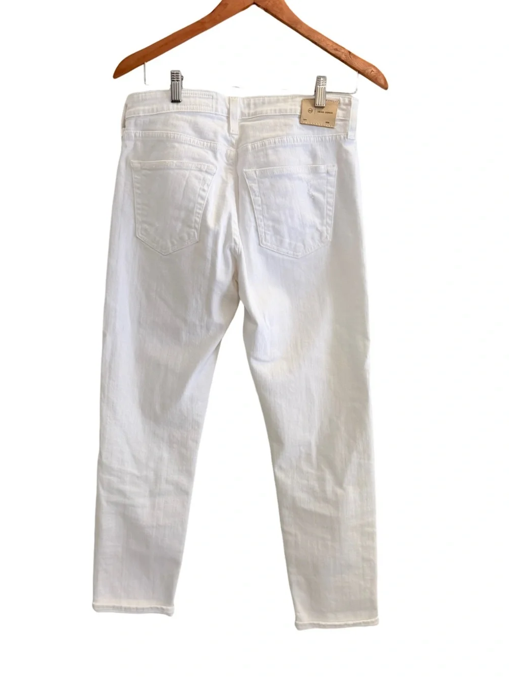 AG ADRIANO GOLDSCHMIED Ex-Boyfriend Slouchy Slim Jeans White Size 27